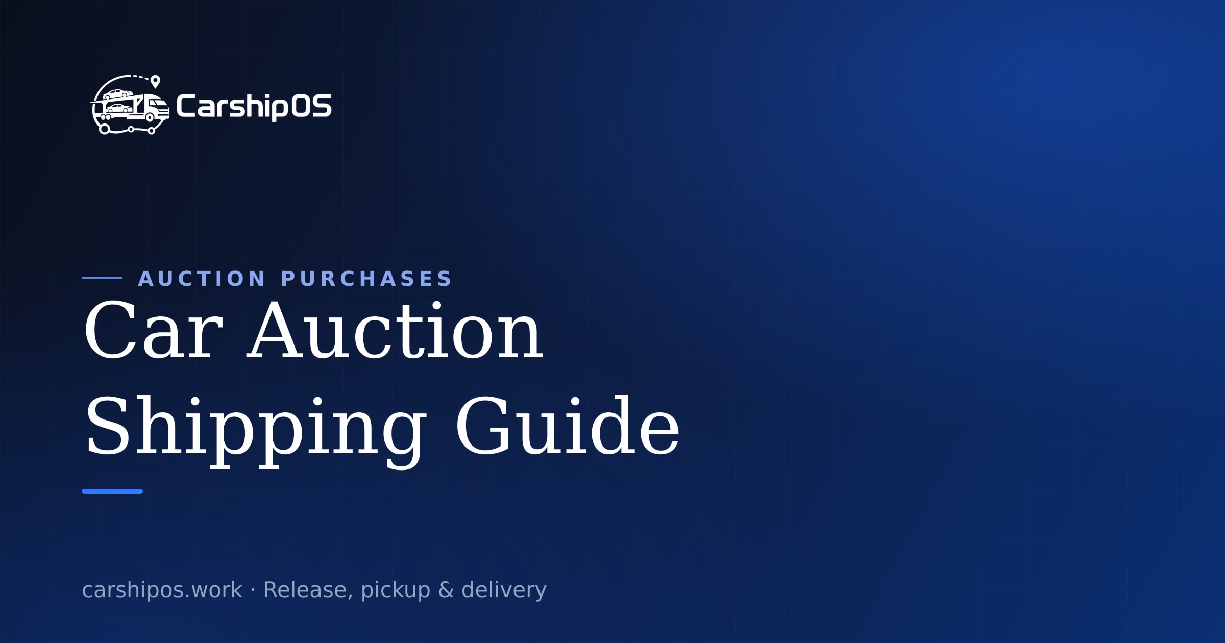 Car Auction Shipping Guide: How to Move Your Purchase Without Storage Surprises cover image
