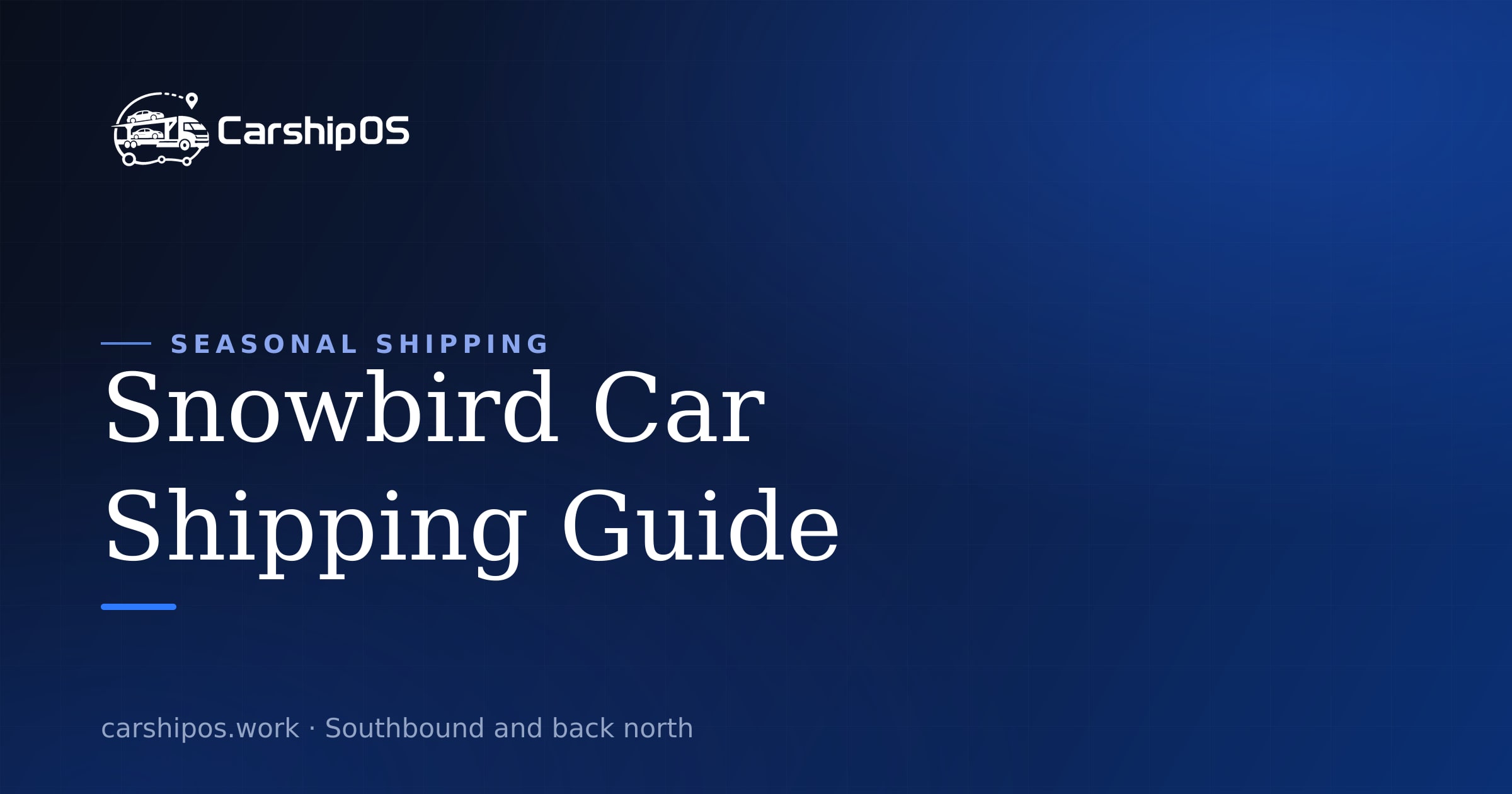 Snowbird Car Shipping Guide: Florida, Arizona, Timing, and Return Trips cover image